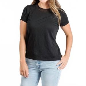 NEW GOLDIE soleil slub fishnet boy tee in black